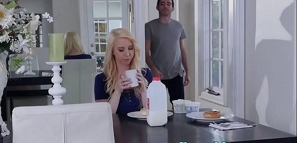  Slutty teen gets cum sucking
